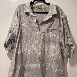 Gray Floral Women's Blouse